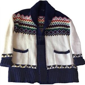 AMERICAN EAGLE Womens size SMALL VINTAGE ARGLY CARDIGAN SWEATER